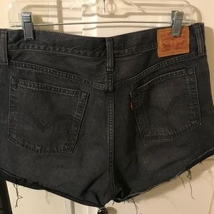 Levi's Wedgie Fit Black Denim Jean Shorts